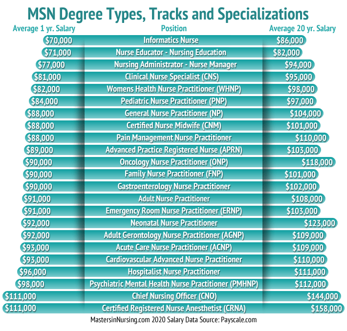 Nursing Concentrations, Tracks, Specializations
